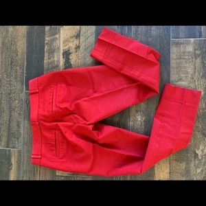 Banana Republic petite size 2 cropped Sloan pant mid rise in red
